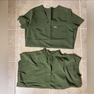 Figs Dark Olive scrub tops! Catarina only